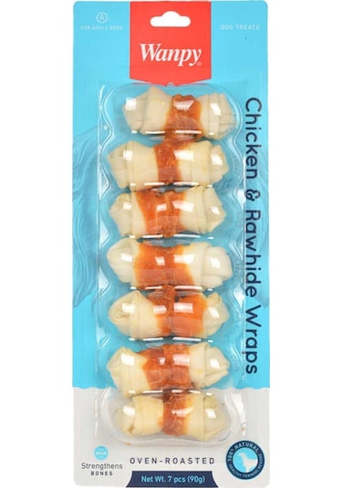 Wanpy Deri Üzerine Tavuk Sarılı Köpek Ödülü 90 Gr