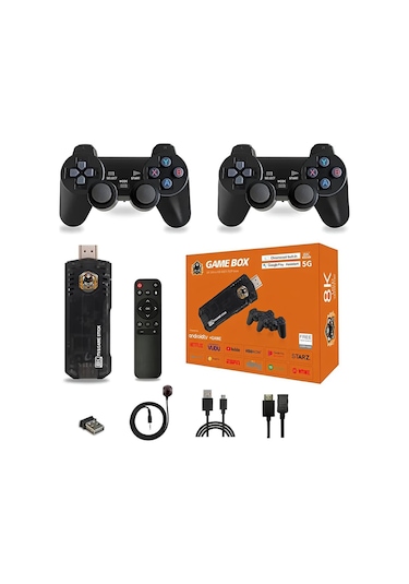 Winex 35000 Oyunlu 8K Android TV Stick Video Retro Oyun Konsolu