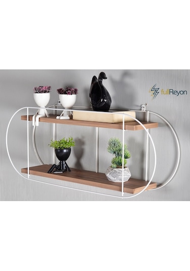 Fullreyon Dekoratif 2 Raflı Duvar Rafı (523190578)