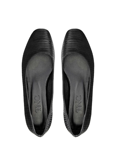 Tamer Tanca Kadın Hakiki Deri Siyah Babet Ayakkabı 891 2016 Bn Ayk Sk24-25 Sıyah Siyah