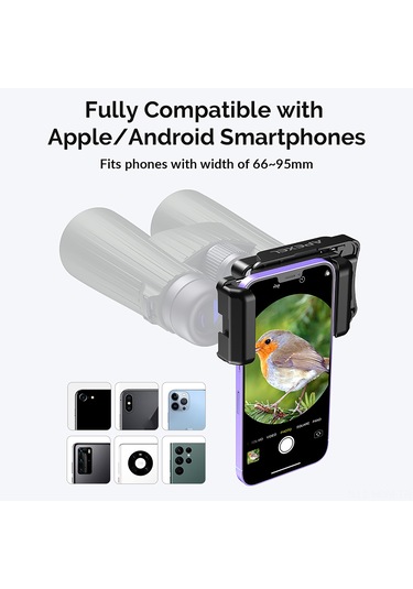 Suofeng Apexel Apl-f002 Telefon Bağlantı Adaptörü: Teleskop, Mikroskop Ve Kuş Gözlüğü İçin Evrensel Cep Telefonu Bağlayıcı 66-95mm Telefon Genişliği, 23-50mm Gözlük Çapı