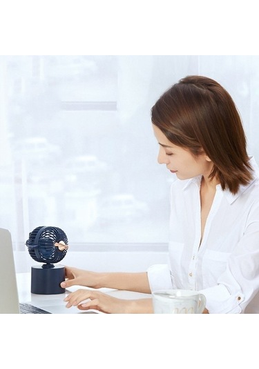 Yue Store Yaratıcı Uçak Sallayan Kafa Hayranı Işığı Lüks Mavi 6419 Mavi