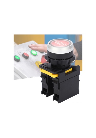 Honmex Ac220v 10a Su Geçirmez Acil Durdurma Düğmesi, Abs Malzeme, Toz Ve Darbe Dayanıklı, Otomatik Sıfırlama