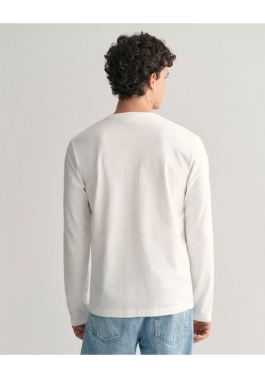 Gant Erkek Sweatshırt 2004049-113 2004049-113 Beyaz Beyaz