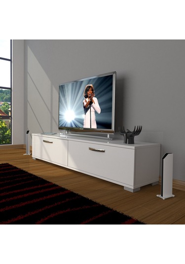 Decoraktiv Eko 140 Slm Std Tv Ünitesi Tv Sehpası - Parlak Beyaz Parlak Beyaz