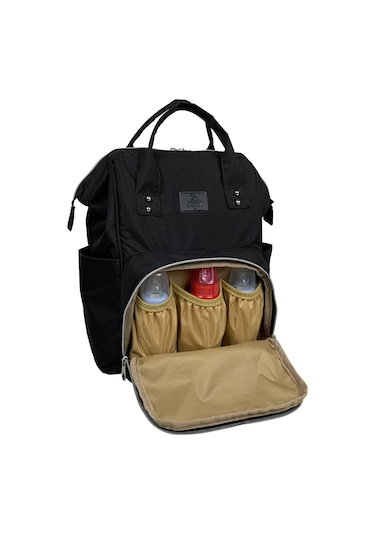 Stylo Star Baby Bag Anne Bebek Bakım Sırt Çantası Silver Black Siyah