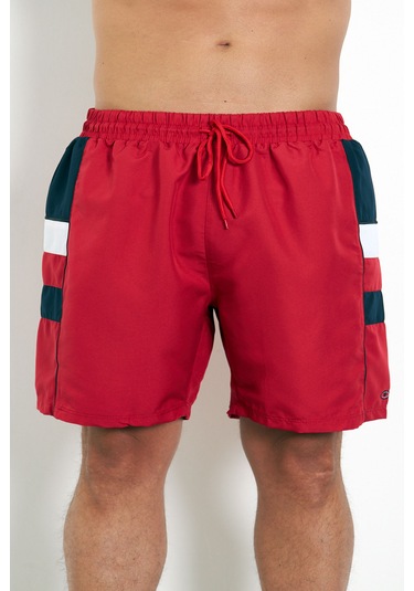 Enrico Ferry Erkek Kırmızı Cepli Büyük Beden Deniz Şortu Edy2517b Kırmızı