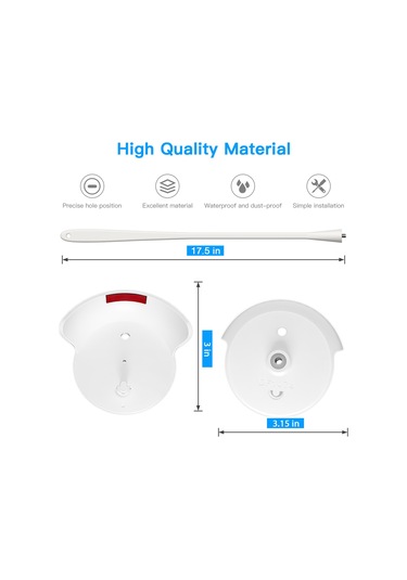 Reedark Vava Bebek Monitörü Montaj Braketi - Duvar Delme Yok, Kolay Kurulum, 720p Uyumlu Beyaz