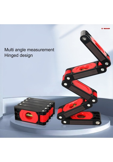Xindoker 6 Bölüm Katlanabilir Seviye Çizgisi - 72 Cm Alüminyum Malzeme İle Çok Açı Doğru Ölçüm - Ahşapçılık Ve İnşaat İçin Manyetik Fonksiyonlu