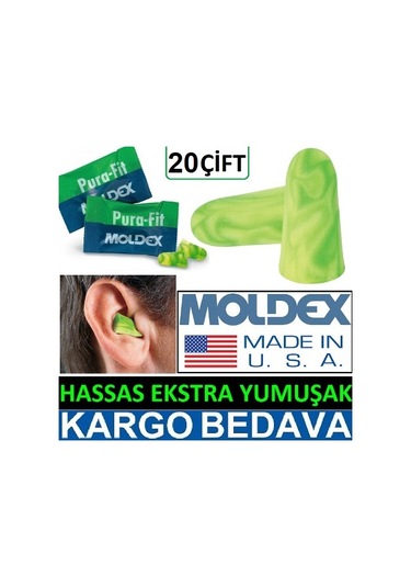 Moldex Yumuşak Ağrı Yapmayan Tıkaç & Uyku Tıpası Yeşil