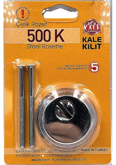 00 K Çelik Kapı Kilidi Silindir Rozeti-blisterli-krom