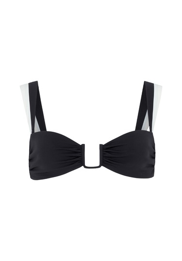 Away That Day Klasik Bağlamalı Bikini Üstü Siyah