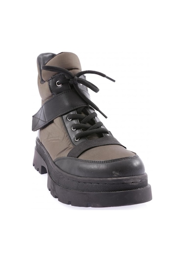 Dgn 110 Bayan Kalin Taban Sneakers Spor Ayakkabi 110-1414-R0641 Haki