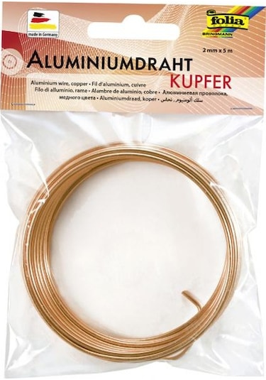 Folia Alüminyum Tel 2 MM x 5 M Altın