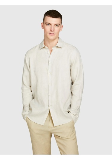 Sisley %100 Keten Regular Fit Gömlek Erkek Bej Gömlek - 325p5bkusq029 Sisley %100 Keten Regular Fit Gömlek Erkek Bej Gömlek - 325p5bkusq029