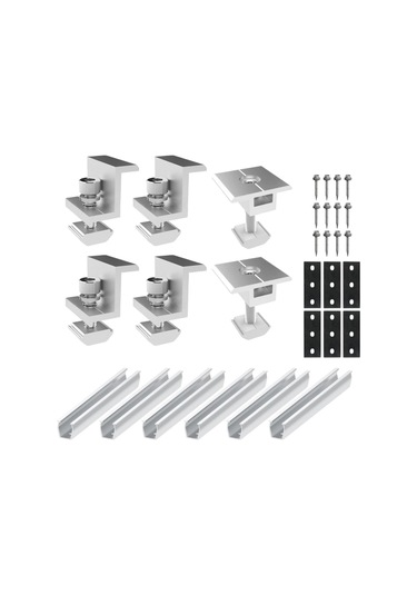 Suntek Güneş Paneli U Braketler Rvs Duvarları Için 6-adet