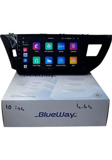 Toyota Corolla 2013-2015 Blueway 4-64 Profesyonel Oem Multimedia 10"