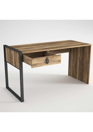 Dekorister Exclusive Lost Metal Çalışma Masası Ceviz