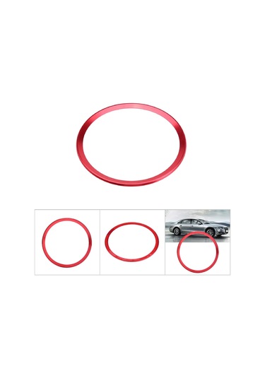 Reedark Audi A1/a3/a4/a5/a6/q3/q5 İçin Kırmızı Alüminyum Direksiyon Çevresi - Dekoratif Ve Dayanıklı İç Döşeme Aksesuarı Kırmızı