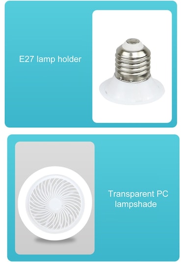 Hallow L6364-2 E27 Led Işıklı Sessiz Tavan Vantilatörü