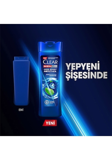 Clear Men Cool Sport Menthol Kepeğe Karşı Etkili Şampuan 3 x 350 ML
