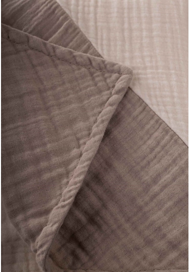 Cigit Üçgen Köşeli Dört Kat Battaniye 85x90 Cm Vizon Krem