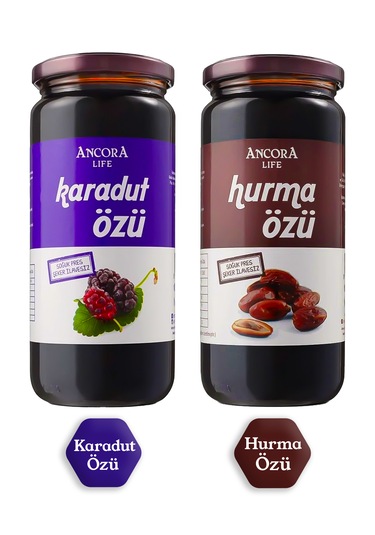 2'li Avantaj Paketi - Karadut Özü, Hurma Özü - Şeker İlavesiz Soğ