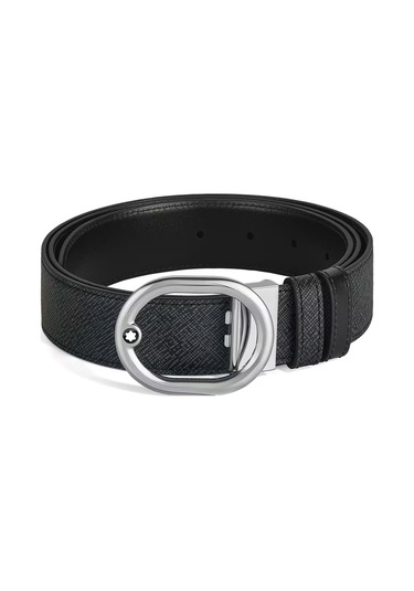 Montblanc Sartorial Lovale 35 Mm Çift Taraflı Deri Kemer 221025 Lacivert