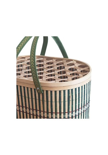 Suntek Bambu Dokuma Meyve Ekmek Kek İçin İçi Boş Sepet