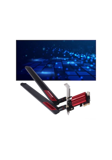 Xindoker 1200mbps 2.4g/5g Çift Bant Bt4.0 10dbi Çift Antenli Pcı-ex1 Masaüstü Kablosuz Wifi Kartı Adaptörü