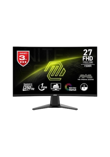 MSI MAG 27C6X 27" 1 MS 250 Hz Adaptive Sync Full HD VA LED Monitör