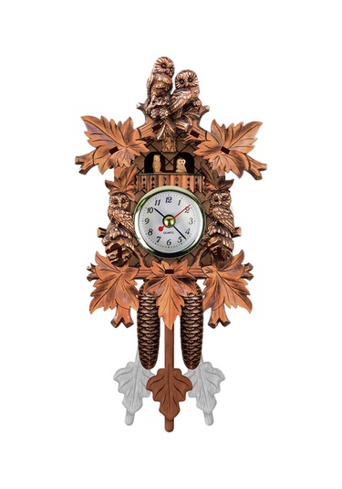 Teltree Özel Tasarım Gugu Saati, Retro Ahşap Duvar Saati, Dıy Orta Boy, 4 Farklı Stil, Oturma Odası Dekoru Çok Renki