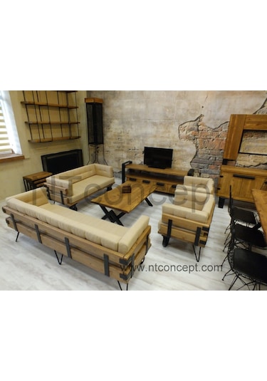 Ntconcept Ntconcept Masif Ağaç Loft Koltuk (353426809)