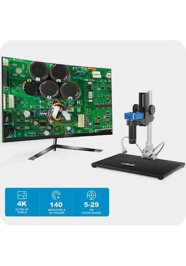 Dijital 4k Hdmı Usb Dijital 14mp 150x Video Mikroskop Endüstriyel Tamir Lehim Hassas Görüntü Mikroskop