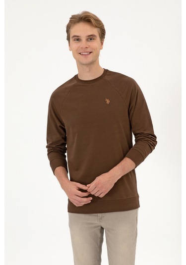 U.s. Polo Assn. Erkek Kahverengi Sweatshirt 50313752-vr029 Kahverengi