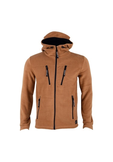 Ghassy Co. Tactical Army Erkek Polar Kapşonlu Ceket Siyah