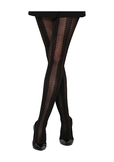 Daymod Tılsım Kadın Desenli Micro Külotlu Çorap Siyah