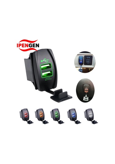 5v 3.1a Evrensel Araç Şarj Cihazı Su Geçirmez Çift Usb Bağlantı Noktalı Otomatik Adaptör Toz Geçirmez Telefon Şarj Cihazı Iphone Xiaomi Redmi Samsung İçin