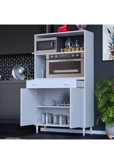 Modilayn Vio Fırın Dolabı 100x163,4x32.5 Cm Çekmeceli Kapaklı Mini/midi Mikrodalga Mutfak Dolabı Beyaz Modilayn Vio Fırın Dolabı 100x163,4x32.5 Cm Çekmeceli Kapaklı Mini/midi Mikrodalga Mutfak Dolabı Beyaz