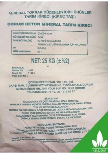 Tarım Kireci Toz Kireç 25 KG