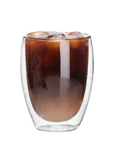 Çift Katmanlı Cam Bardak 350 Ml Şeffaf