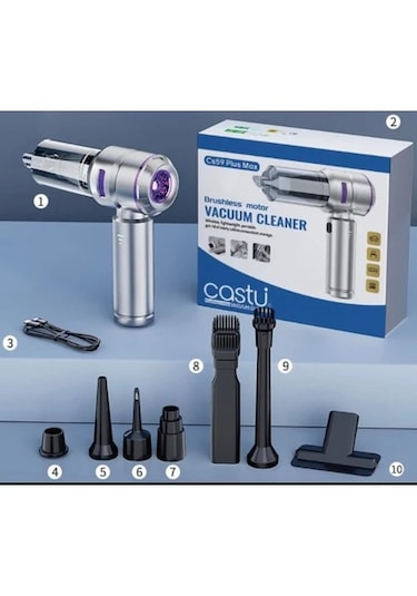 Castu Cs59 Plus Max 17000 Pa 100 Watt Şarjlı Süpürge
