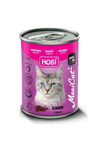 Hobi Maxicat Ciğerli Yetişkin Kedi Konservesi 400 Gr X 12 Adet