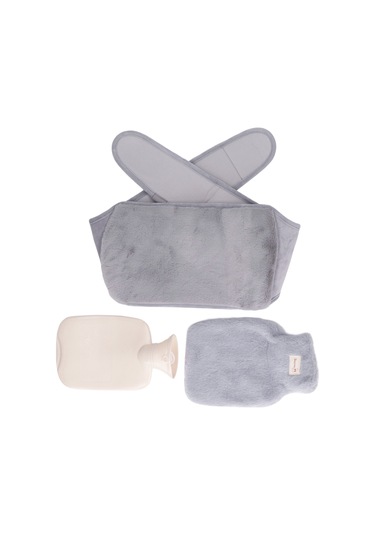 Sıcak Su Torbası Çok Fonksiyonlu 1000 Ml Kapasiteli Geniş Ağızlı Yumuşak Peluş Sıcak Su Torbası Ev Ofis Açık Gri Diğer