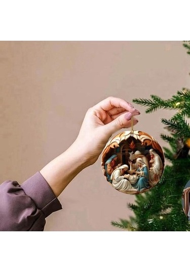 Lijinxu Noel Pencere Kolye Zanaat Noel Paskalya Tatili Stil C