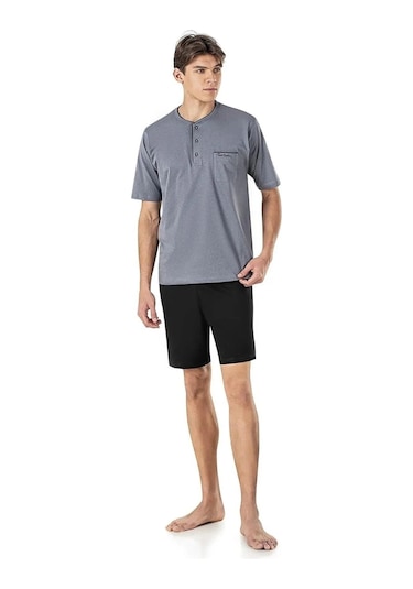 Pierre Cardin 5560 Erkek Çeyizlik Beşli Rop Pijama Takım-siyah Siyah