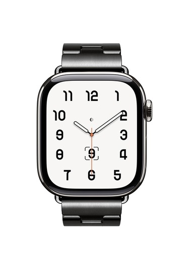 iOs Watch Uyumlu  42mm Zore Krd-125 Metal Kordon Strap Kayış-siyah