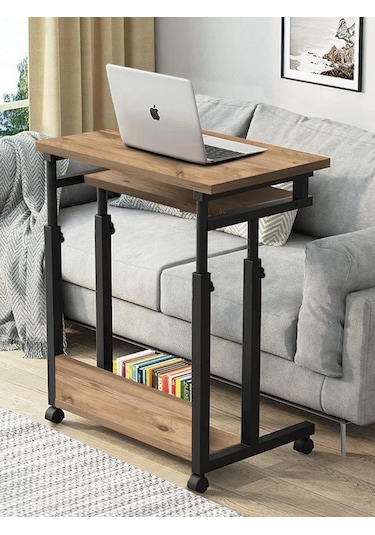 Yükseklik Ayarlı Ve Klavyelikli Çalışma Masası - Ceviz