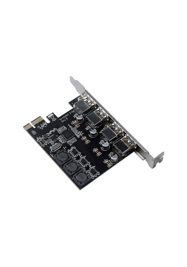Pcı-e'den Usb 3.0 Genişletme Kartı, 4 Port, Yüksek Hız, Vıa Vl805 Çip, 6a Güç Gerektirmez