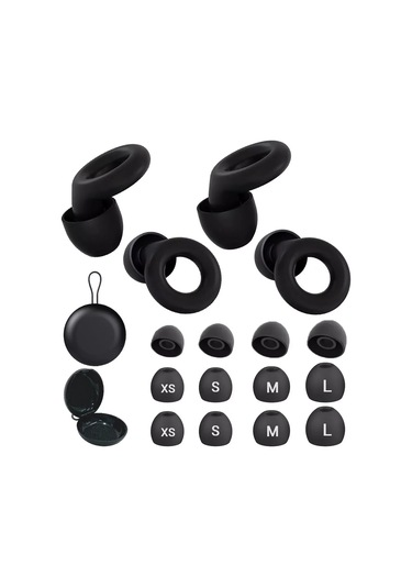 Wezone Yeniden Kullanılabilir Yumuşak Silikon Kulaklık, 25-28 Db Gürültü Azaltıcı, 4 Farklı Boyut Xs-s-m-l , 2 Adet Taşıma Kutusu İle 2 Çift Paket